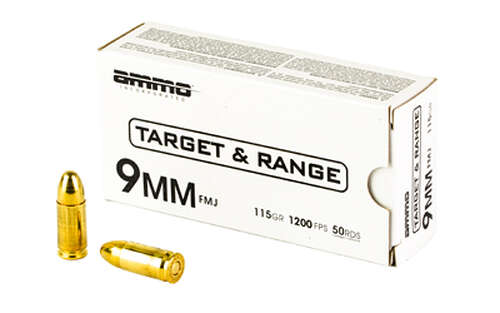 Ammunition Ammo Inc Target & Range 9mm AMMO INC T&R 9MM 115GR FMJ 50/1000 • Model: Target & Range